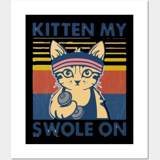 Kitten my swole on Posters and Art